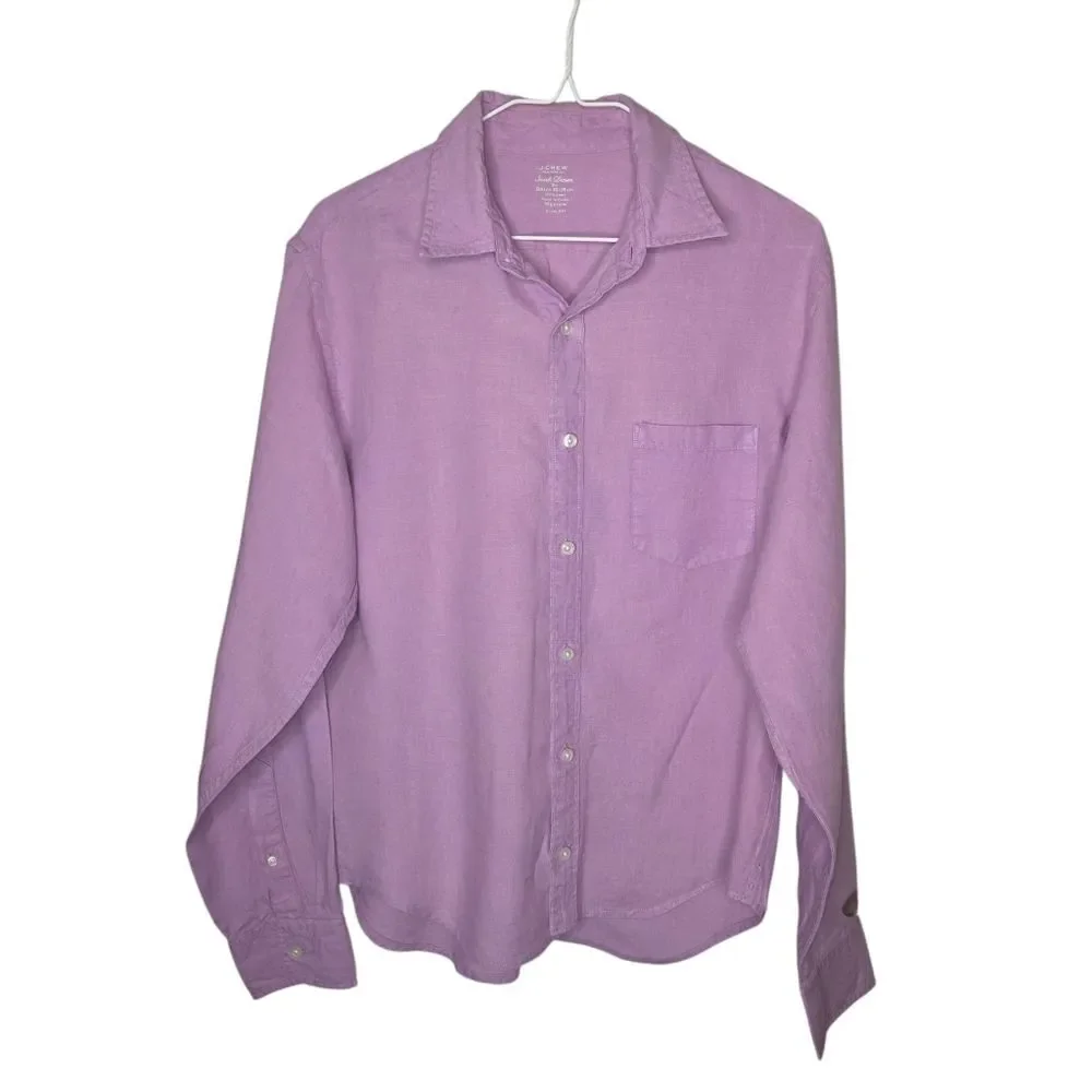 J. Crew X Baird McNutt Slim Fit Irish Linen Button-Down Shirt, Medium